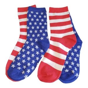 CT171 Ladies Stars & Stripes Socks. Two pairs available. S/M